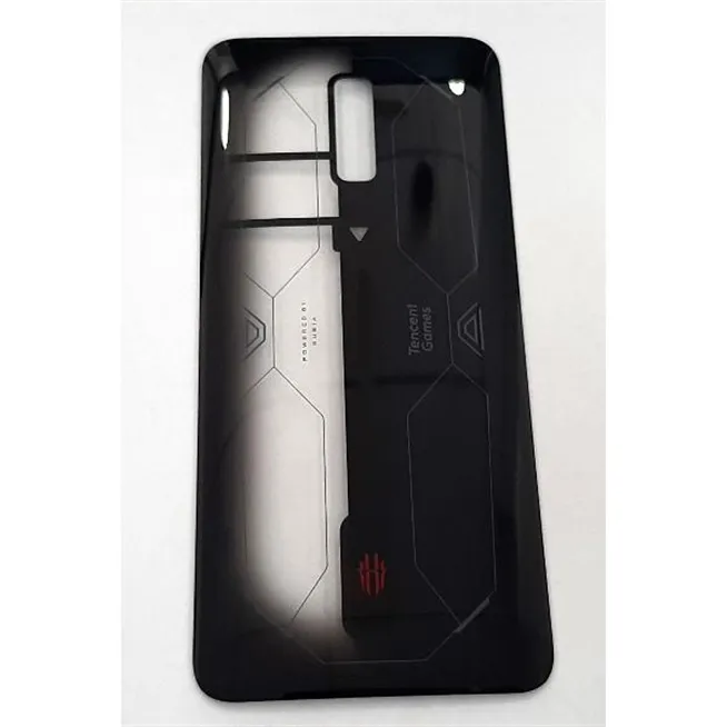 Tapa trasera o tapa bateria negra transparente para ZTE Nubia Red Magic 6S Pro
