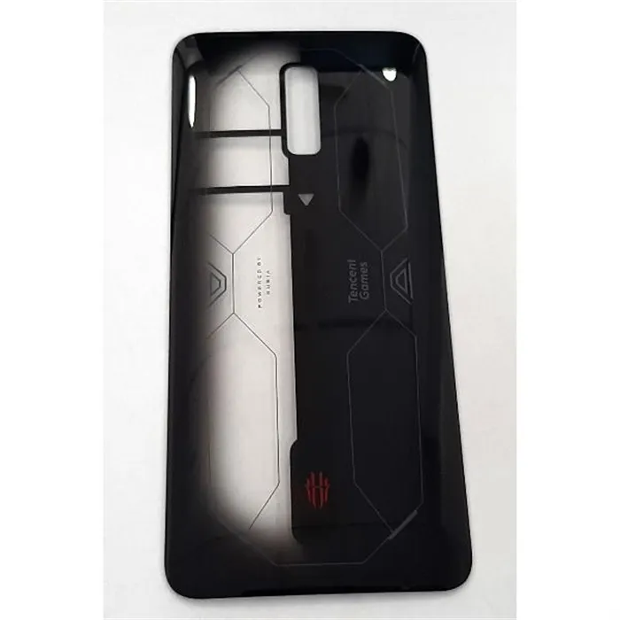 Tapa trasera o tapa bateria negra transparente para ZTE Nubia Red Magic 6S Pro
