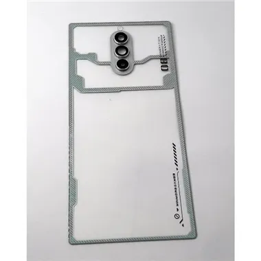 Tapa trasera o tapa bateria plata transparente para ZTE Nubia Red Magic 8 Pro Plus 5G