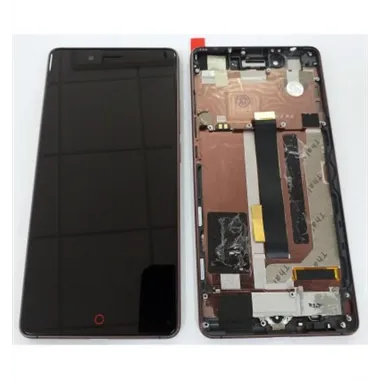 ZTE Nubia Z11 NX531J pantalla lcd + tactil negro + marco cafe premium remanufacturado