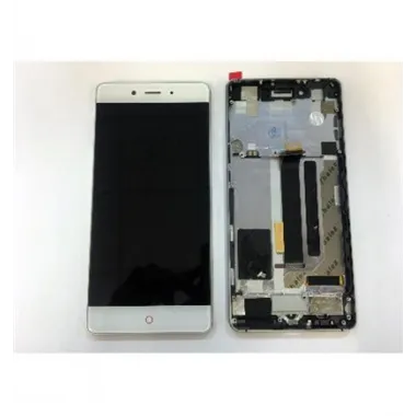 ZTE Nubia Z11 NX531J pantalla lcd + tactil blanco + marco plata premium remanufacturado