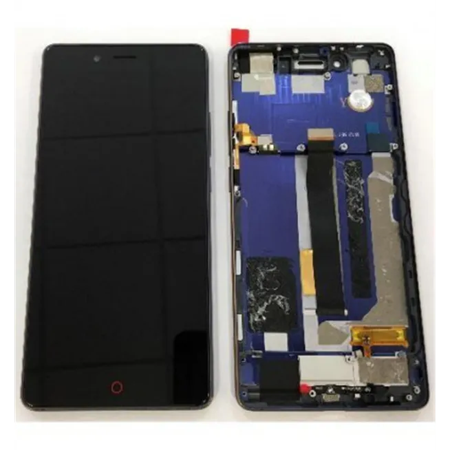 ZTE Nubia Z11 NX531J pantalla lcd + tactil negro + marco azul premium remanufacturado