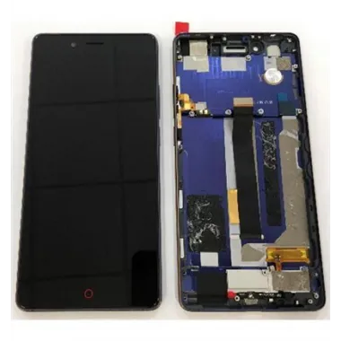 ZTE Nubia Z11 NX531J pantalla lcd + tactil negro + marco azul premium remanufacturado