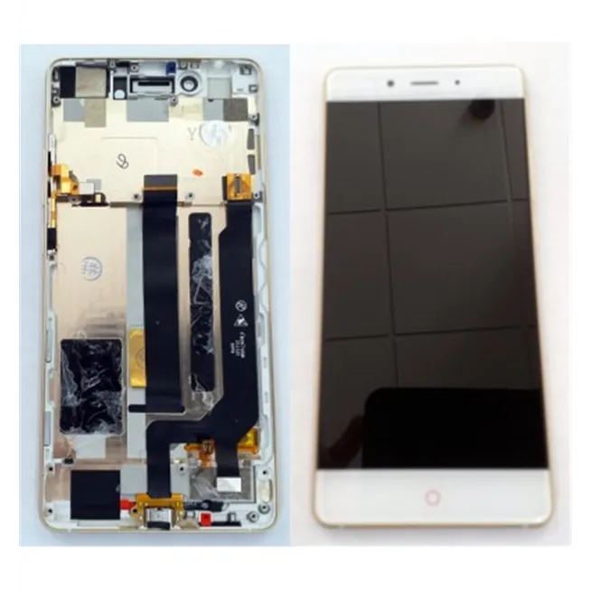 ZTE Nubia Z11 NX531J pantalla lcd + tactil blanco + marco dorado premium remanufacturado