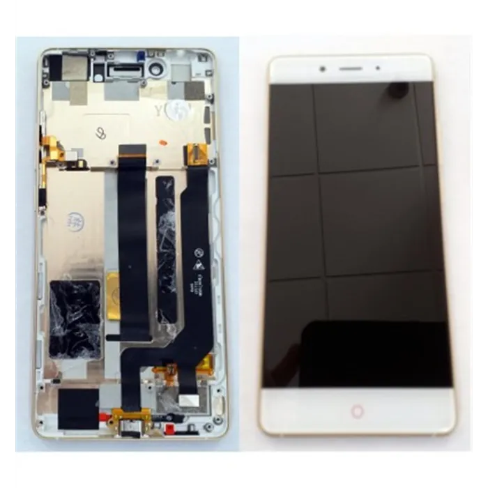 ZTE Nubia Z11 NX531J pantalla lcd + tactil blanco + marco dorado premium remanufacturado