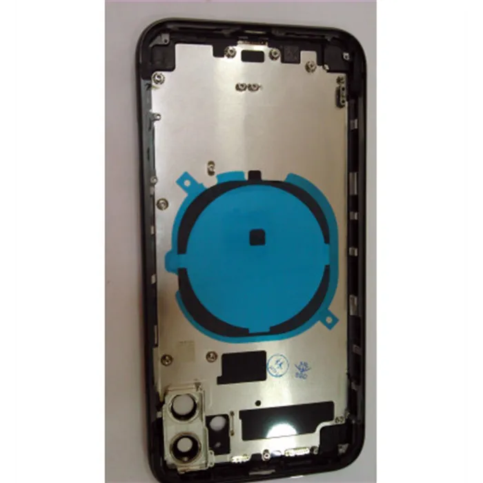 Carcasa o marco central para Iphone 11 A2111 A2221 A2223 mas tapa trasera o tapa bateria negra calidad premium