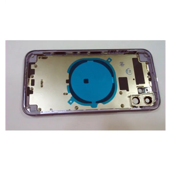 Carcasa o marco central para Iphone 11 A2111 A2221 A2223 mas tapa trasera o tapa bateria morada calidad premium