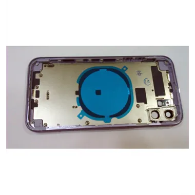 Carcasa o marco central para Iphone 11 A2111 A2221 A2223 mas tapa trasera o tapa bateria morada calidad premium