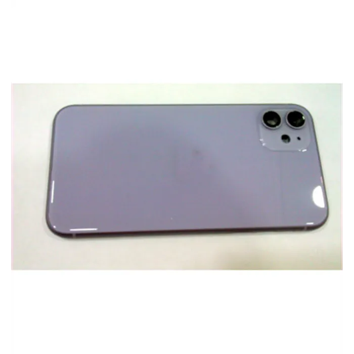 Carcasa o marco central para Iphone 11 A2111 A2221 A2223 mas tapa trasera o tapa bateria morada calidad premium