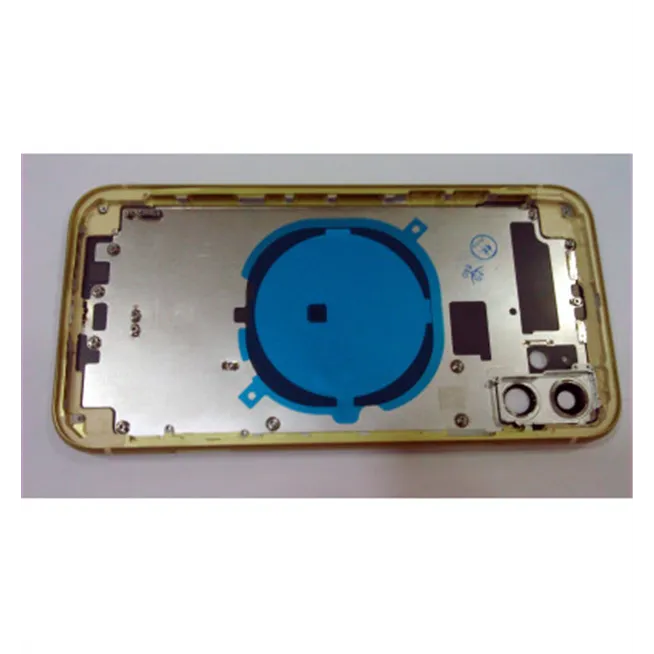 Carcasa central o marco amarillo para IPhone 11 A2111 A2221 A2223 mas tapa trasera o tapa bateria amarilla