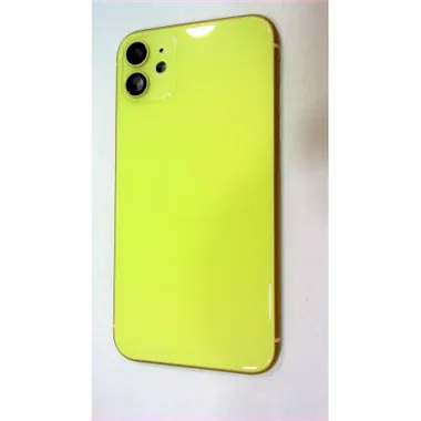 Carcasa central o marco amarillo para IPhone 11 A2111 A2221 A2223 mas tapa trasera o tapa bateria amarilla