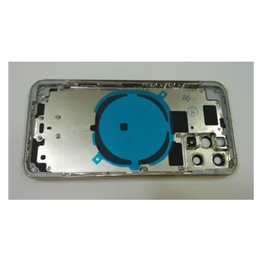 Carcasa central o marco plata para IPhone 11 Pro A2160 A2215 A2217 mas tapa trasera o tapa bateria blanca