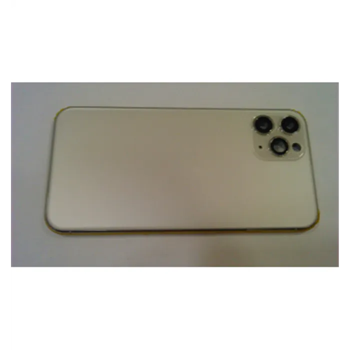 Carcasa central o marco plata para IPhone 11 Pro A2160 A2215 A2217 mas tapa trasera o tapa bateria blanca