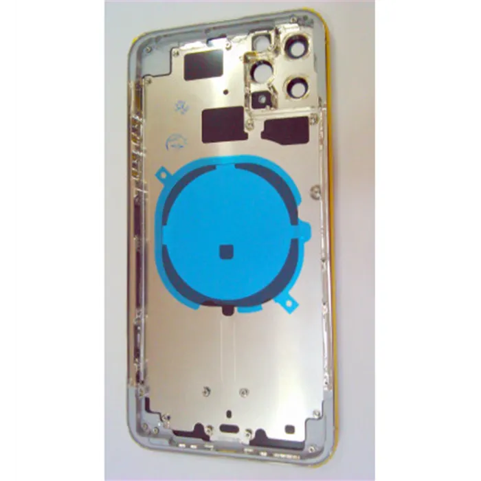 Carcasa o marco central para Iphone 11 Pro Max A2161 A2218 A2220 Tapa trasera o tapa bateria plata calidad premium