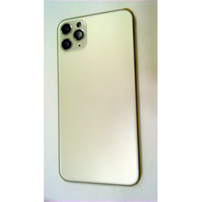 Carcasa o marco central para Iphone 11 Pro Max A2161 A2218 A2220 Tapa trasera o tapa bateria plata calidad premium