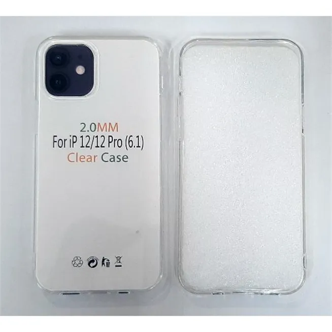 Funda de silicona transparente de 2 mm para Iphone 12 12 Pro A2172 A2402 A2403 A2404 A2407 A2341 A2406 A2408