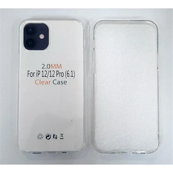 Funda de silicona transparente de 2 mm para Iphone 12 12 Pro A2172 A2402 A2403 A2404 A2407 A2341 A2406 A2408