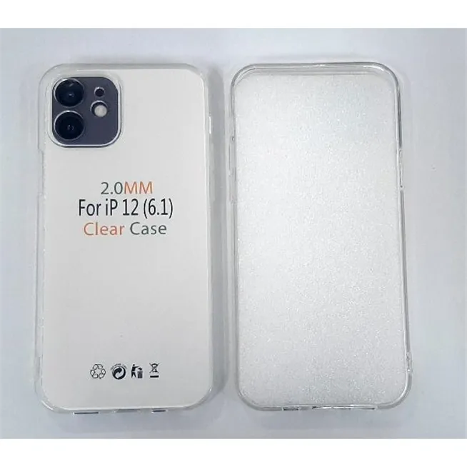 Funda de silicona transparente de 2 mm con cubierta de cámara para Iphone 12 A2172 A2402 A2403 A2404