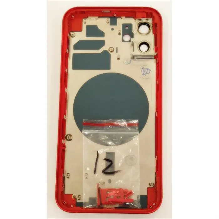 Carcasa central o marco rojo para IPhone 12 A2176 A2399 A2398 A2400 mas tapa mas cubierta