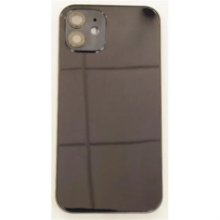 Carcasa central o marco negro IPhone 12 A2176 A2399 A2398 A2400 mas tapa trasera mas mas cubierta camara