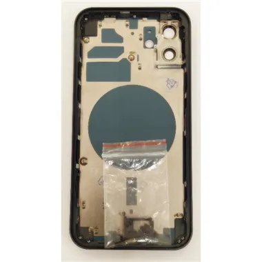 Carcasa central o marco negro IPhone 12 A2176 A2399 A2398 A2400 mas tapa trasera mas mas cubierta camara