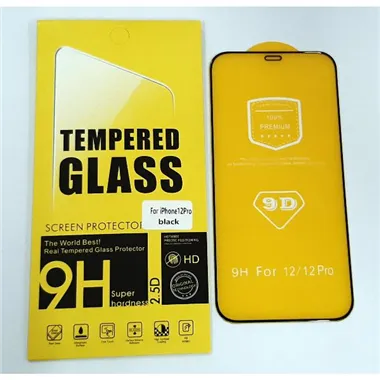 Protector cristal templado curvo para iPhone 12 e iPhone 12 Pro A2176 A2398 A2399 A2400