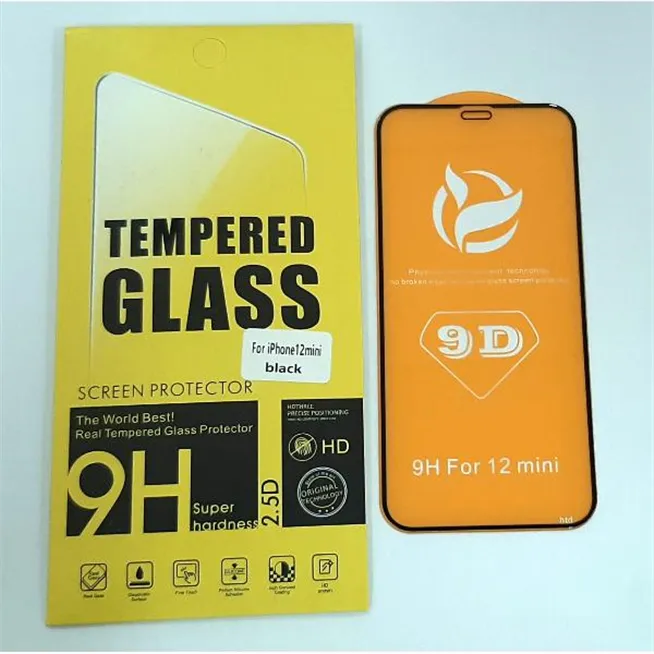Protector cristal templado curvo para IPhone 12 Mini A2399 A2176 A2398 A2400