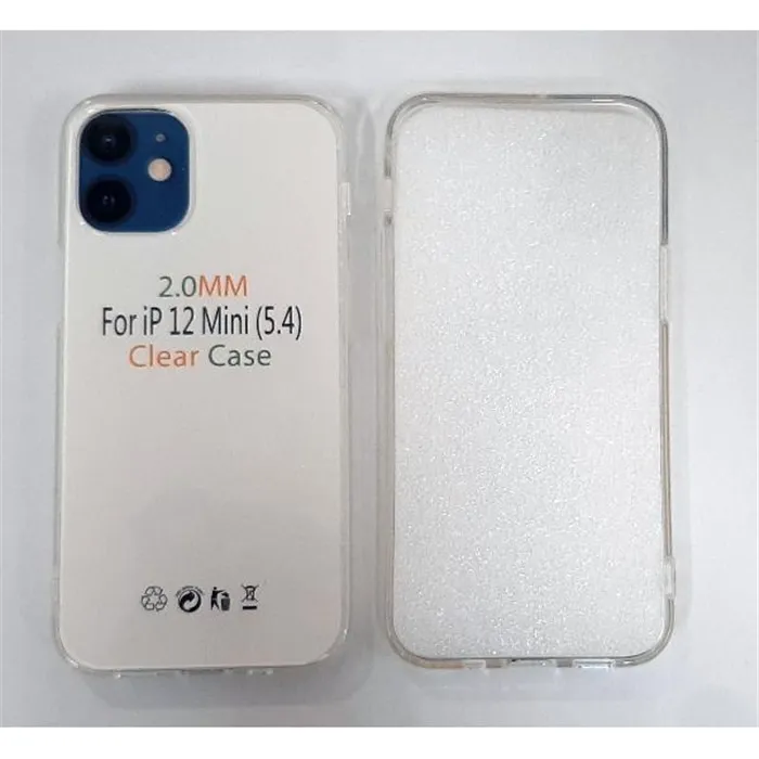 Funda de silicona transparente de 2 mm para IPhone 12 Mini A2399 A2176 A2398 A2400