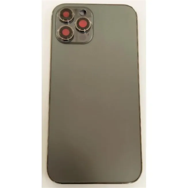 Carcasa central o marco negro para iPhone 12 Pro Max mas tapa bateria mas lente camara