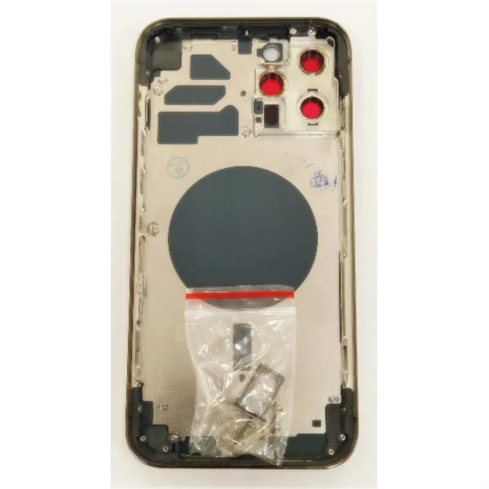 Carcasa central o marco negro para iPhone 12 Pro Max mas tapa bateria mas lente camara
