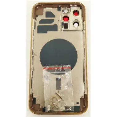 Carcasa central o marco dorado para iPhone 12 Pro Max mas tapa bateria mas lente camara