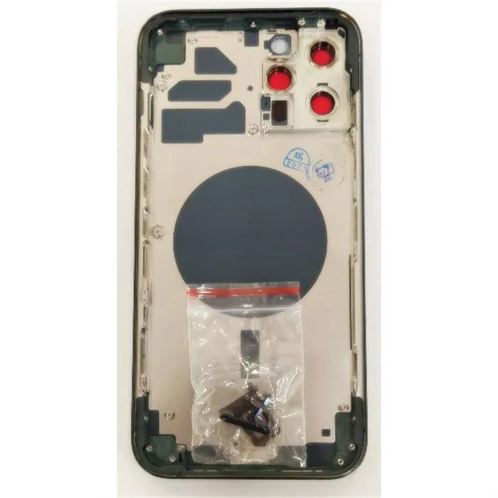 Carcasa central o marco azul iPhone 12 Pro Max mas tapa bateria mas lente camara