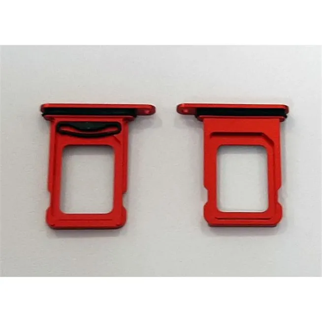 Soporte o bandeja dual sim roja para IPhone 13 calidad premium