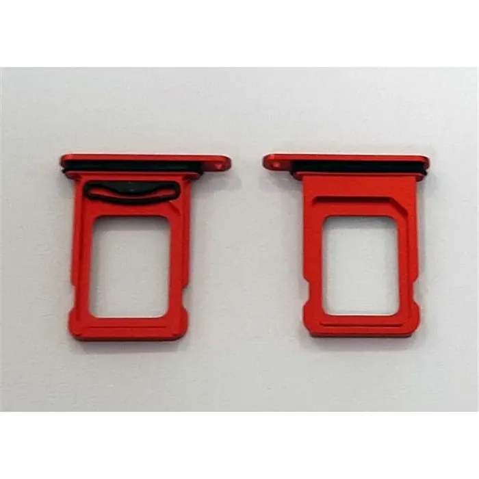 Soporte o bandeja dual sim roja para IPhone 13 calidad premium