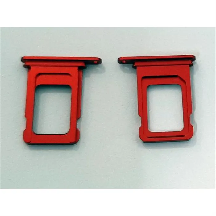 Soporte o bandeja single sim roja para IPhone 13 calidad premium