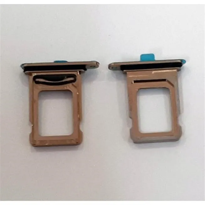 Soporte o bandeja dual sim dorada para iPhone 13 Pro calidad premium