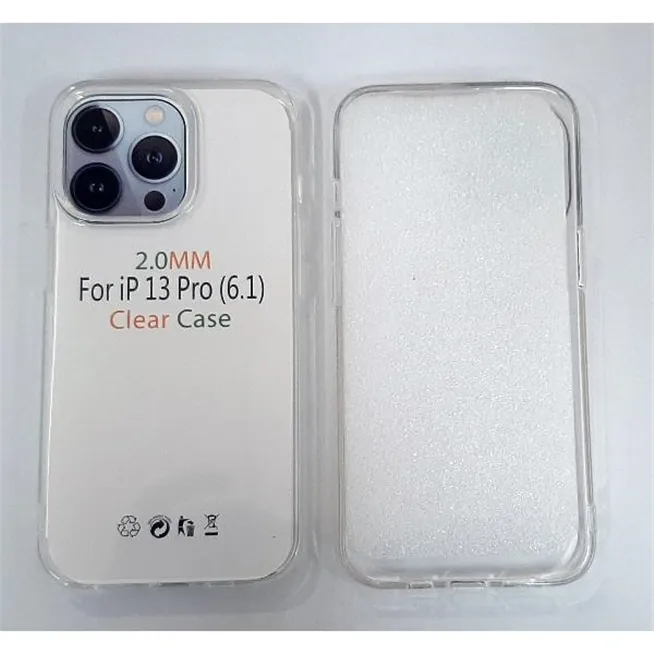 Funda de silicona transparente de 2 mm para iPhone 13 Pro A2483 A2638