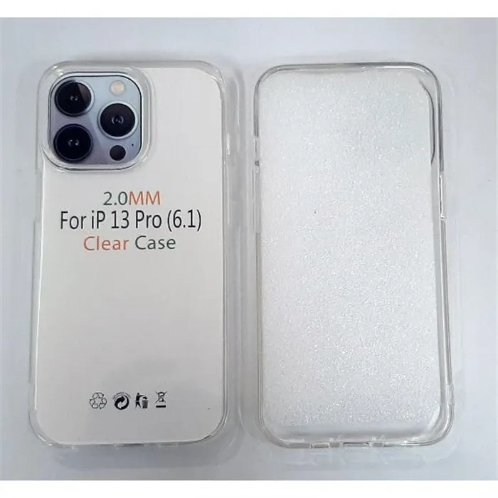 Funda de silicona transparente de 2 mm para iPhone 13 Pro A2483 A2638