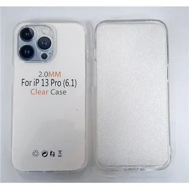Funda de silicona transparente de 2 mmcon cubierta de cámara para iPhone 13 Pro A2483 A2638