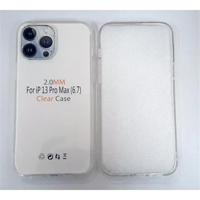 Funda de silicona transparente de 2 mm con cubierta de cámara para iPhone 13 Pro Max A2643 A2484