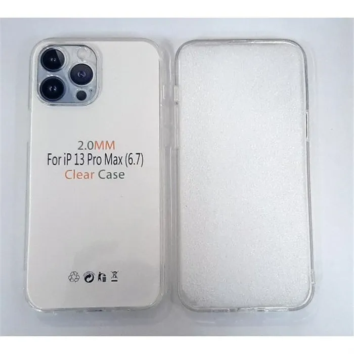 Funda de silicona transparente de 2 mm con cubierta de cámara para iPhone 13 Pro Max A2643 A2484