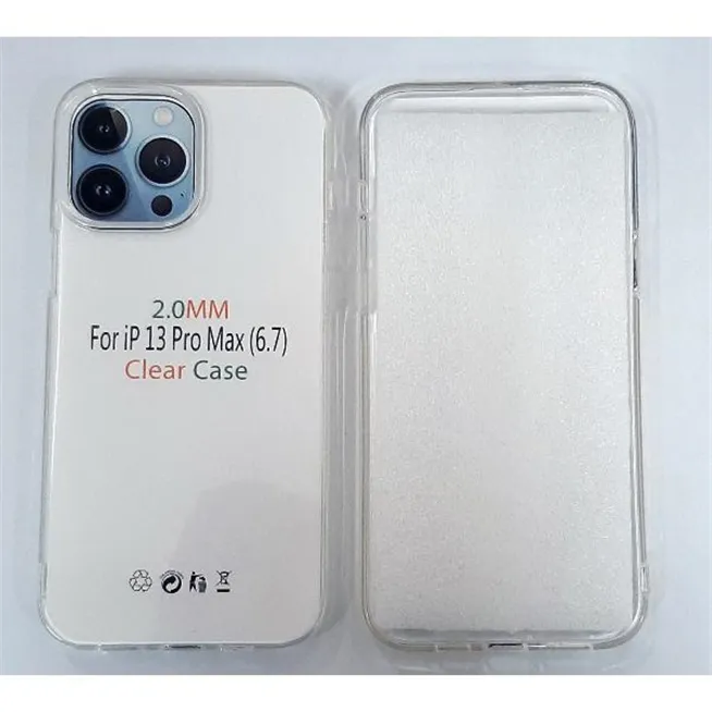 Funda de silicona transparente de 2 mm para iPhone 13 Pro Max A2643 A2484