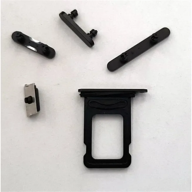 Set botones mas soporte sim negro para IPhone 14 IPhone 14 Plus calidad premium