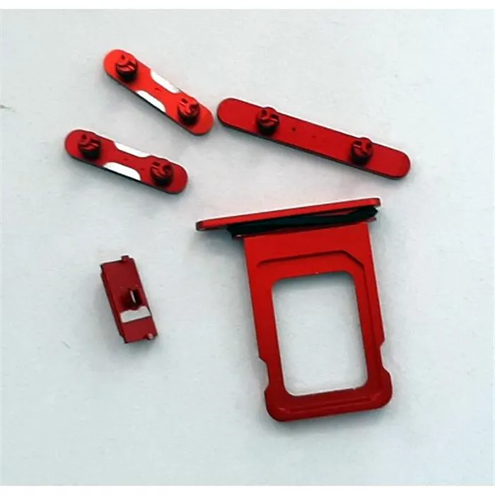 Set botones mas soporte sim rojo para IPhone 14 IPhone 14 Plus calidad premium