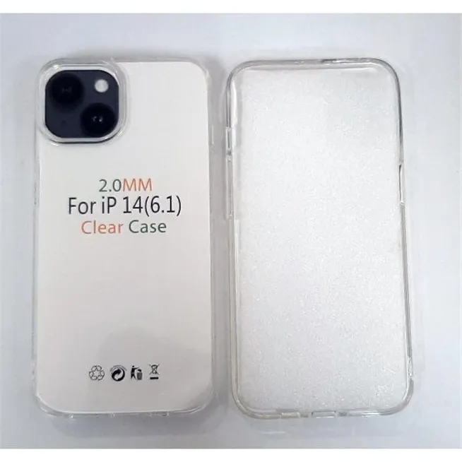 Funda de silicona transparente de 2 mm para iPhone 14 A2882 A2649 A2881 A2884