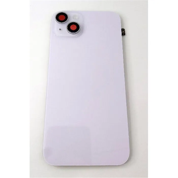 Tapa trasera o tapa bateria purpura para IPhone 14 Plus A2885 A2886 A2887 A288 A2632 mas cubierta camara mas flex f