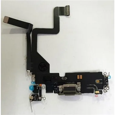 Flex puerto carga dorado para IPhone 14 Pro calidad premium