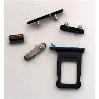 Set botones mas soporte sim negros para IPhone 14 Pro 14 Pro Max calidad premium