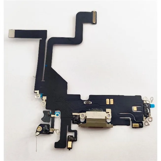 Flex puerto carga dorado para IPhone 14 Pro compatible