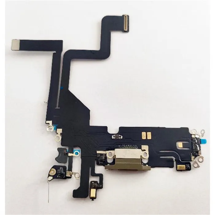 Flex puerto carga dorado para IPhone 14 Pro compatible